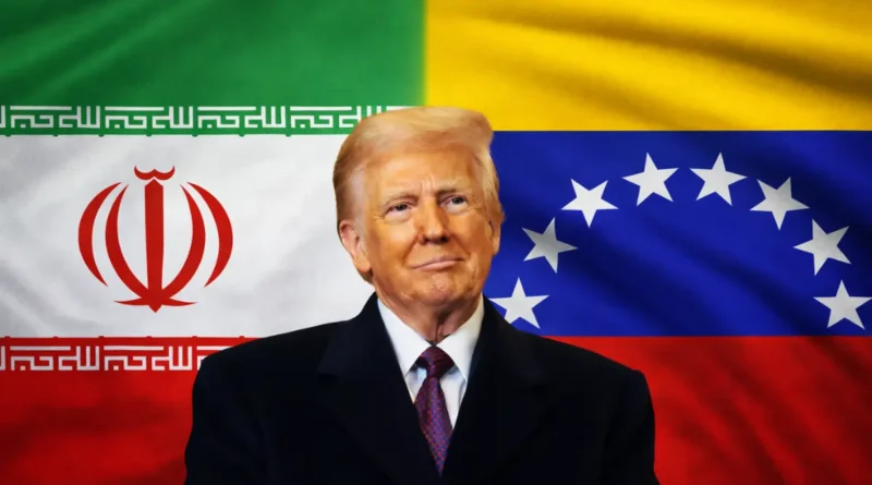 ტრამპი ირანის წინააღმდეგ — დონალდ ტრამპი ირანისა და ვენესუელის დროშების ფონზე, აშშ-ის სტრატეგიის კონტექსტში